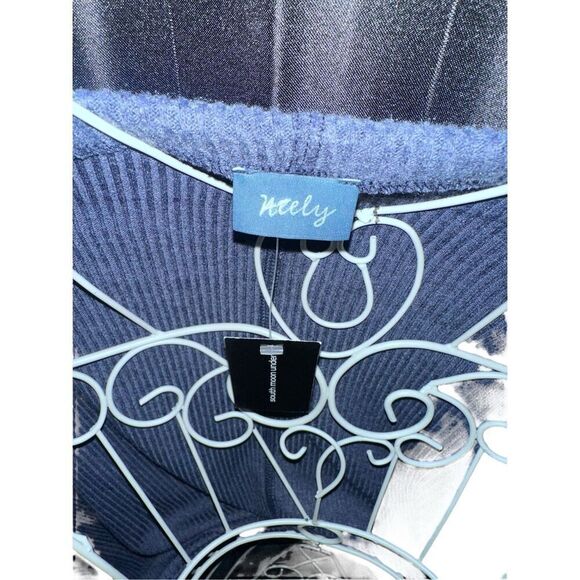 NEW WITH tags NEELY Women's Comfy and Soft blue color Sweater NWT Stretch Tunic - Picture 5 of 8